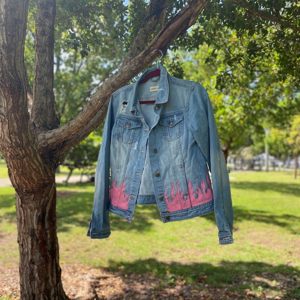 Flames Denim Jacket - image 6